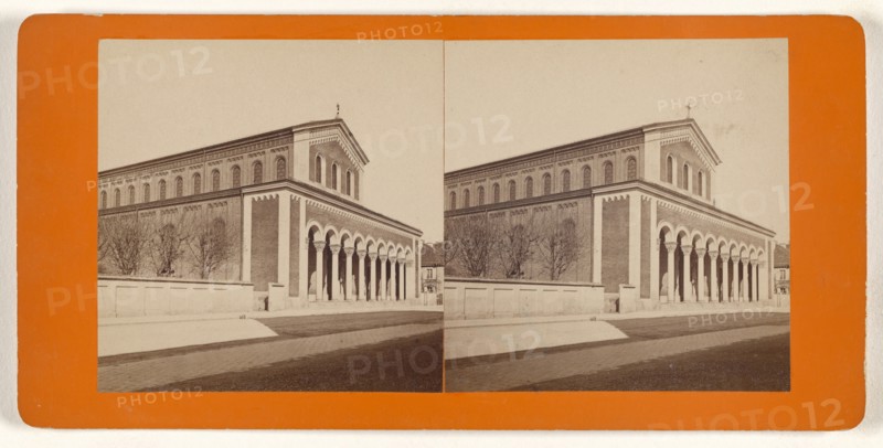 Munchen, Germany, Die St. Bonifazkirche; German; about 1870; Albumen silver print