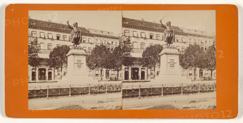 Munchen, Germany, Max Emanuel-Monument; German; about 1870; Albumen silver print