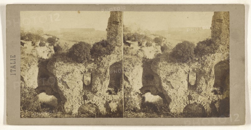 Vue prise au mont Janicule; Italian; about 1860; Albumen silver print