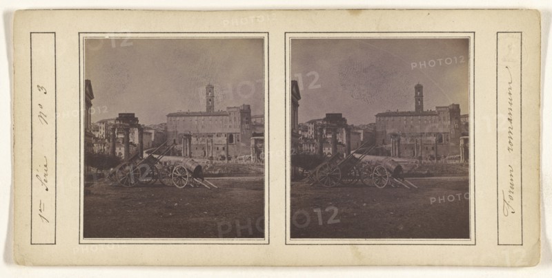 Forum romanum; Italian; about 1860; Albumen silver print