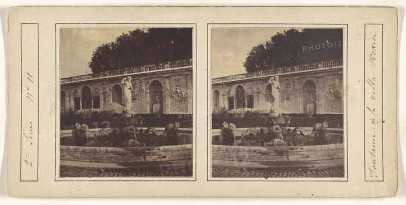 Fontaine de la villa Medici; Italian; about 1860; Albumen silver print