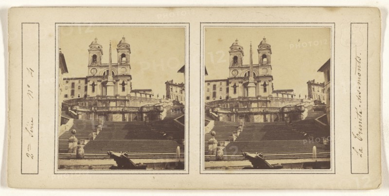 La Trinite-des-monts; Italian; about 1860; Albumen silver print