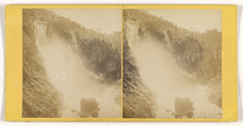 Grande Cascade a Tivoli, Rome, Italian; about 1860; Albumen silver print