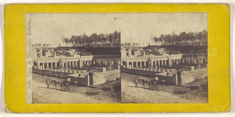 Casa di Diomede, Esterno; Italian; about 1860; Albumen silver print