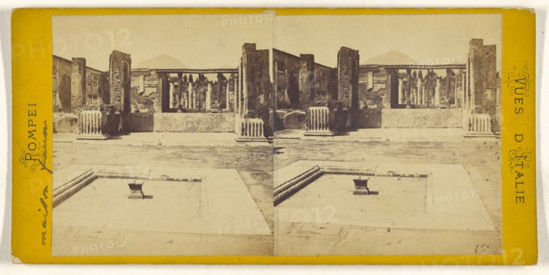 Pompei,maison faun; Italian; about 1860; Albumen silver print