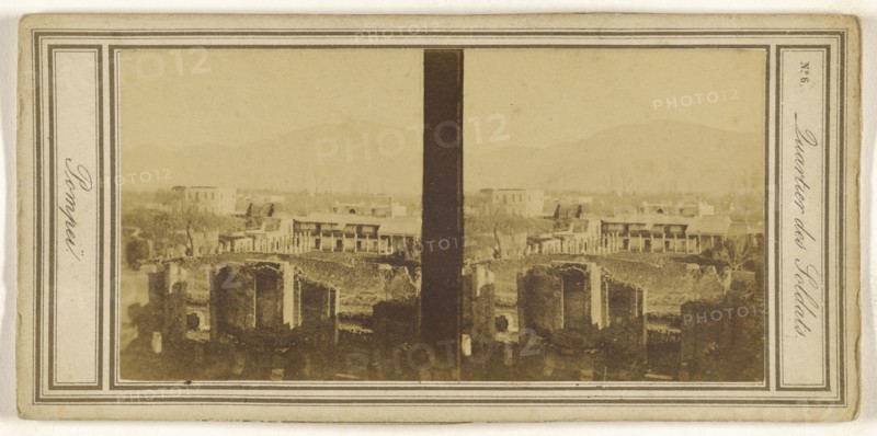 Quartier des Soldats. Pompei; Italian; about 1865; Albumen silver print