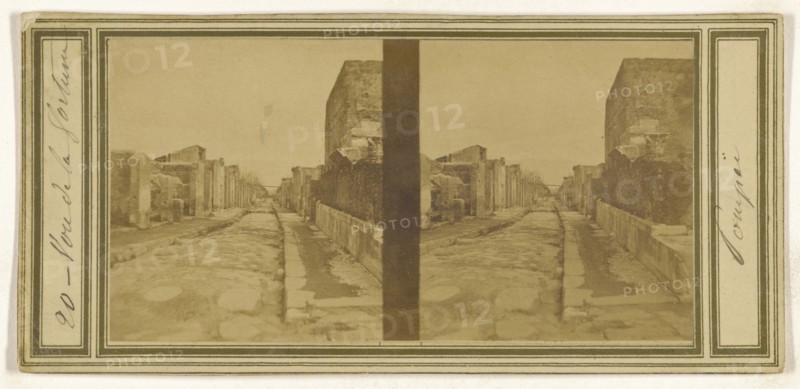 Rue de la Fortune, Pompeii; Italian; about 1865; Albumen silver print