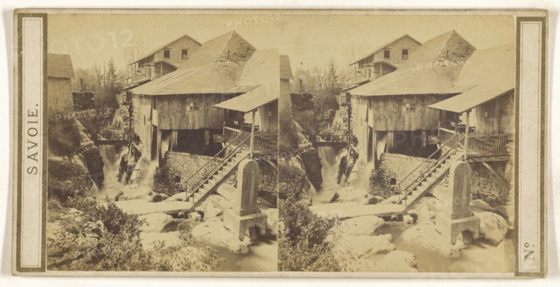 Cascade de Gresy; Italian; about 1865; Albumen silver print
