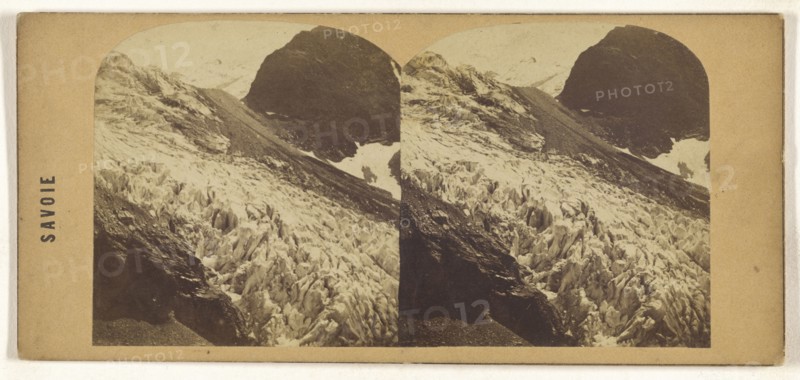 Glacier de Trelatete. Vue generale; Italian; about 1865; Albumen silver print