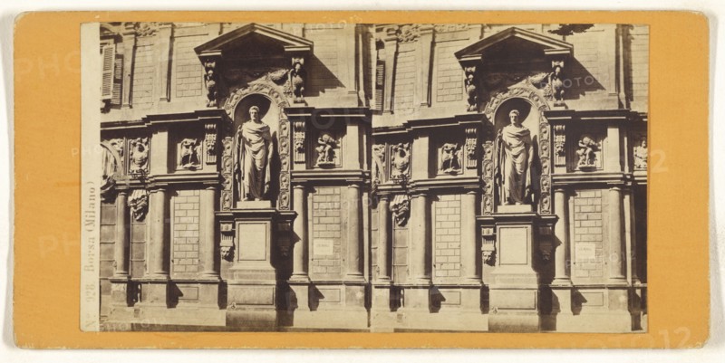 Borsa, Milano, Italian; about 1865; Albumen silver print