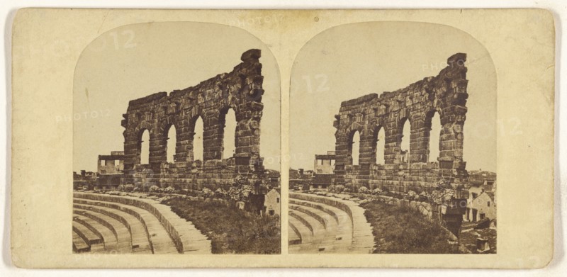 les arenes, Verone; Italian; about 1865; Albumen silver print