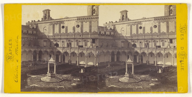 Naples. Cloistre S. Martin; Italian; about 1865; Albumen silver print