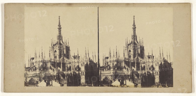 Il Duomo, Milan; Italian; about 1865; Albumen silver print