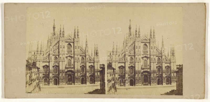Il Duomo, Milan, Italy; Italian; about 1865; Albumen silver print