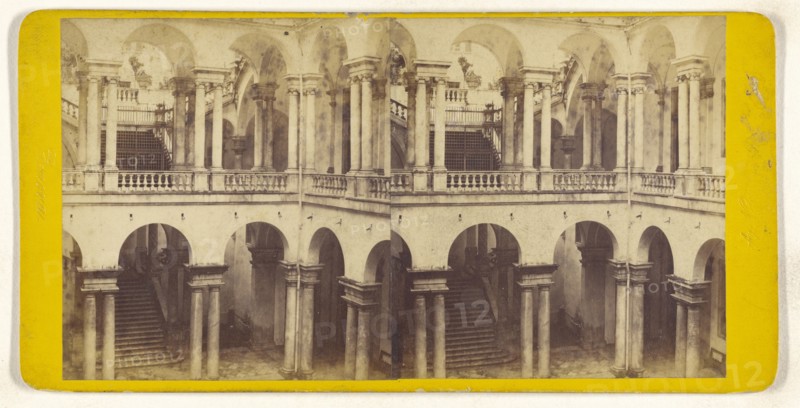Genova Universita; Italian; about 1865; Albumen silver print