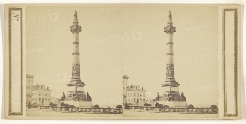 Bruxelles, Column of the Constitution; about 1865; Albumen silver print