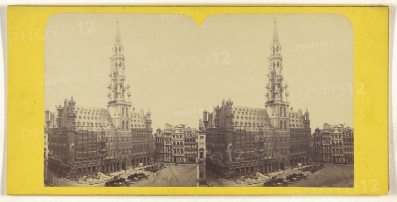 Bruxelles. hotel de ville; about 1865; Albumen silver print