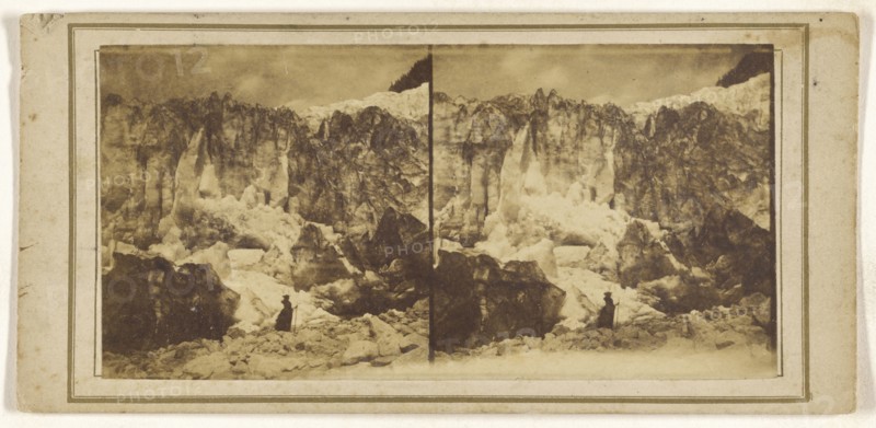 Glacier des Bois, Suisse, Switzerland; about 1865; Albumen silver print