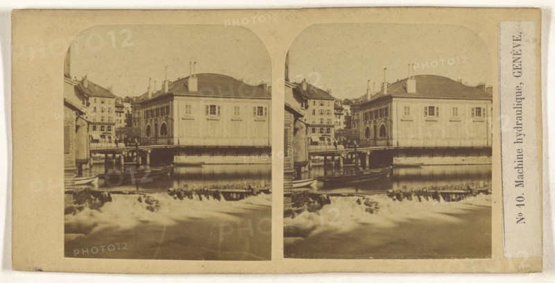 Machine hydraulique, Geneve; about 1865; Albumen silver print, Switzerland