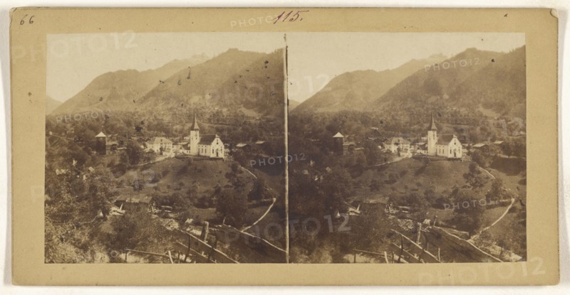 Panorama de Burglen. Patrie de Guillaume Tell; about 1865; Albumen silver print, Switzerland