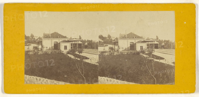 Gare de Martigny, Suisse, Switzerland; about 1865; Albumen silver print