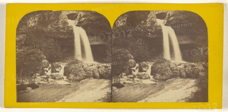Cascade Jacob, Suisse, Switzerland; about 1865; Albumen silver print