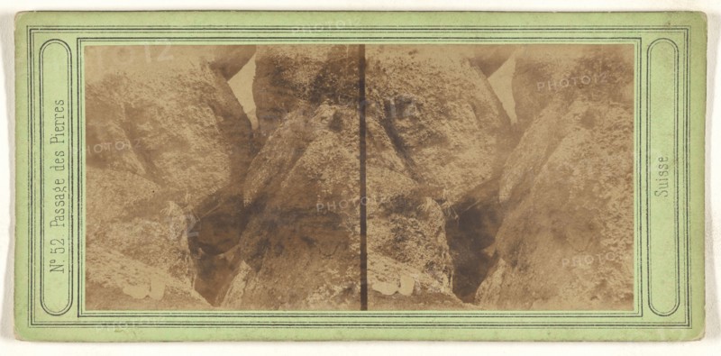 Passage des Pierres. Suisse, Switzerland; about 1865; Albumen silver print
