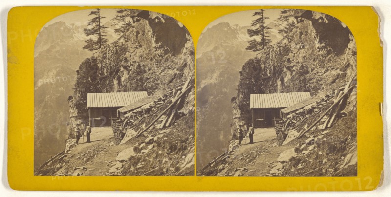 le chateau; about 1865; Albumen silver print, Switzerland
