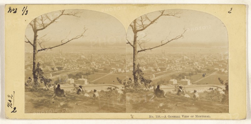 A General View of Montreal, From Mount Royal; Canadian; about 1863; Albumen silver print