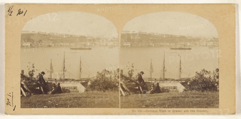 General View of Quebec, and the Citadel, From Point Levi; Canadian; about 1863; Albumen silver print