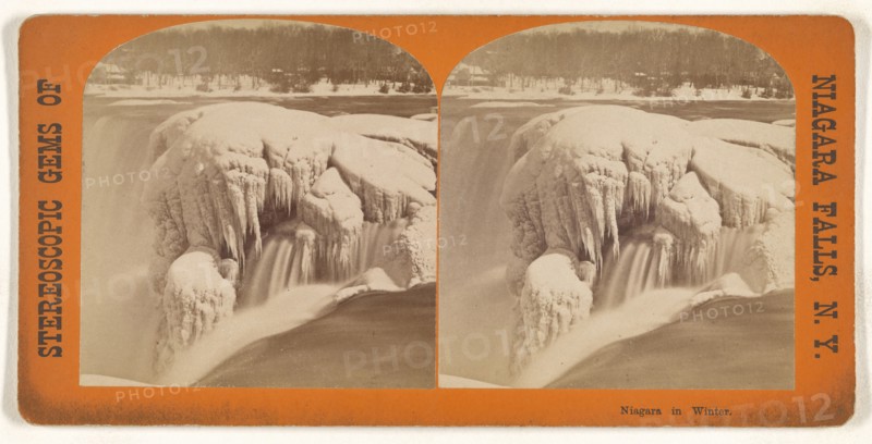 Niagara in Winter; Canadian; about 1863; Albumen silver print