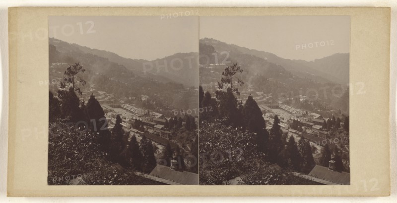 Bazar. As seen from Observatory Hill. Darjeeling; about 1900; Gelatin silver print