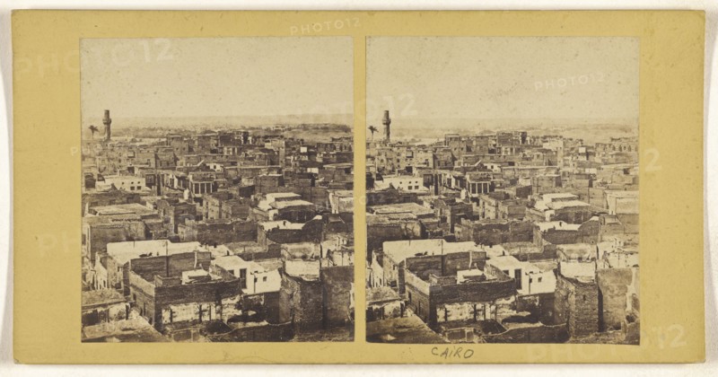 Vue du Caire de la mosq. Touloun; about 1860; Albumen silver print