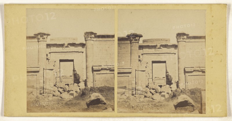 Porte du Temple de Medinet-abou; about 1860; Albumen silver print