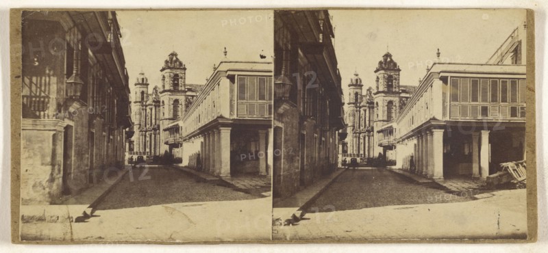 View in Havanna; about 1870; Albumen silver print