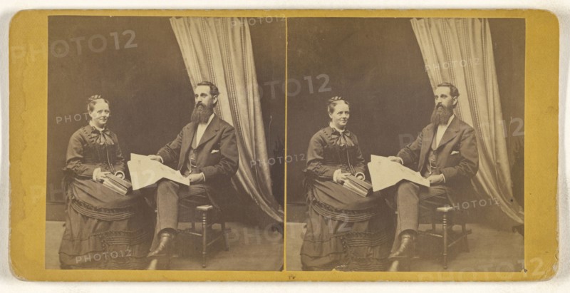 My Wife and I; about 1865; Albumen silver print