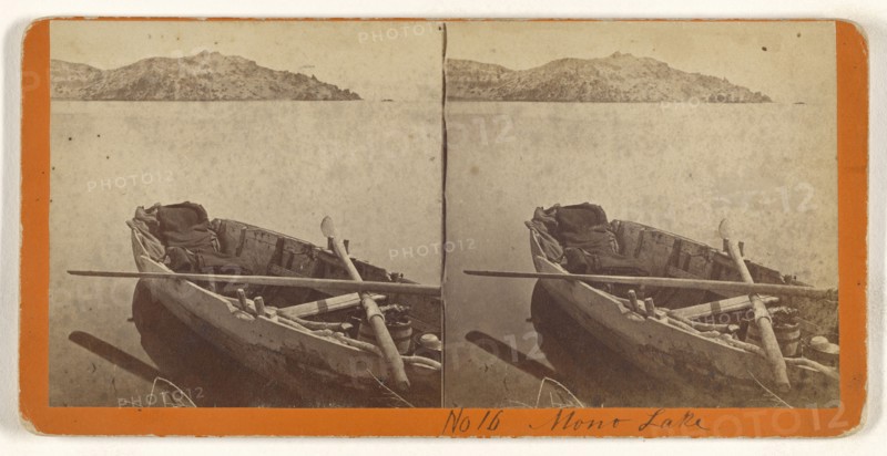 Mono Lake, California; American; about 1870; Albumen silver print