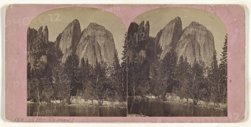 Yosemite, California; about 1870; Albumen silver print