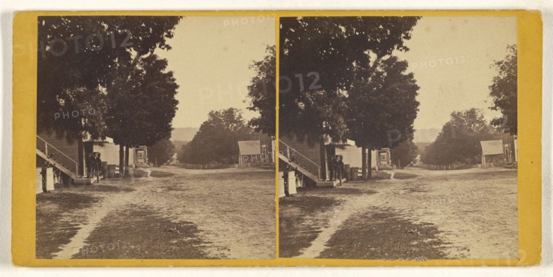 Main St., Dixfield, Me; American; 1870s; Albumen silver print