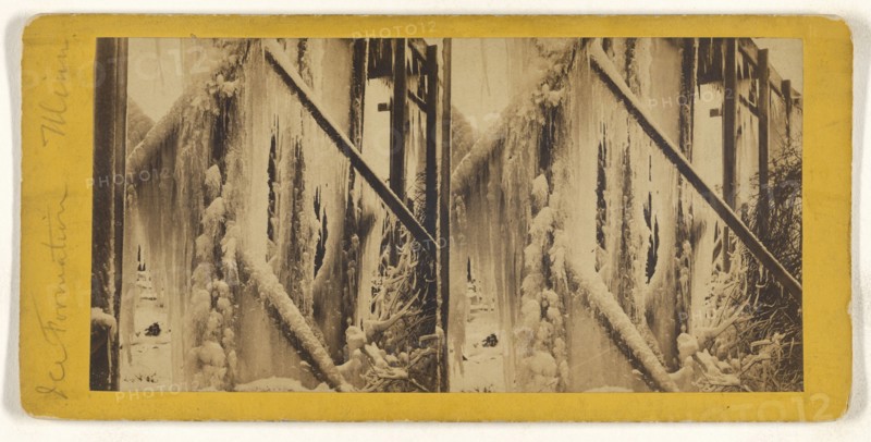 Ice Formation, Minn; American; about 1870; Albumen silver print