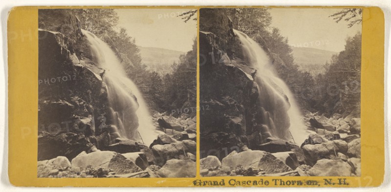 Grand Cascade Thornton, N.H; American; about 1870; Albumen silver print