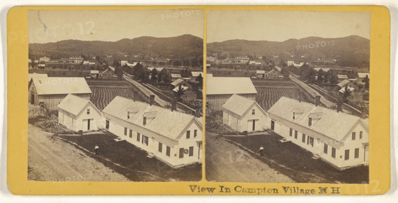 View in Campton Village N.H; American; about 1870; Albumen silver print