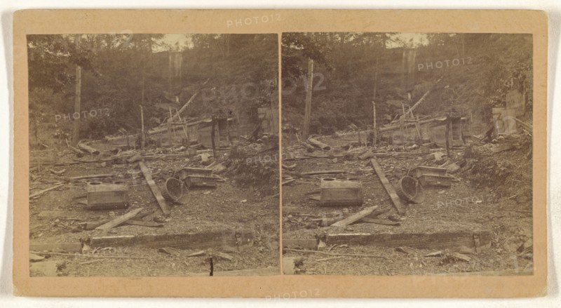 Lungen Murder, Cayuga Lake, New York; American; about 1860; Albumen silver print