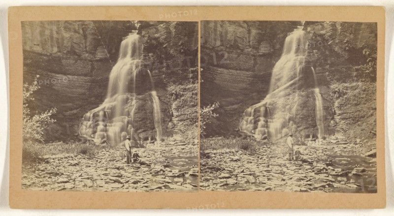 Cayuga Lake Scenery; American; about 1865; Albumen silver print