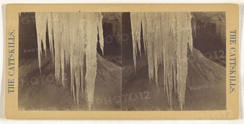 Ice Formation, The Catskills; American; about 1870; Albumen silver print