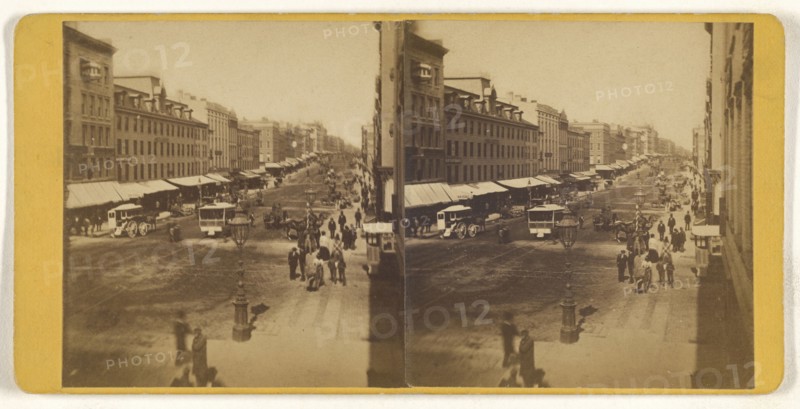 Main Street. Rochester, New York; American; about 1860; Albumen silver print