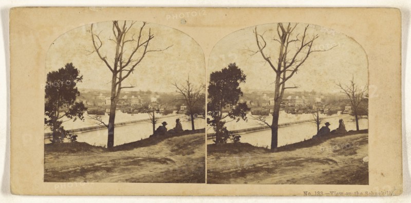 View on the Schuykill River, Philadelphia, U.S; about 1860; Albumen silver print