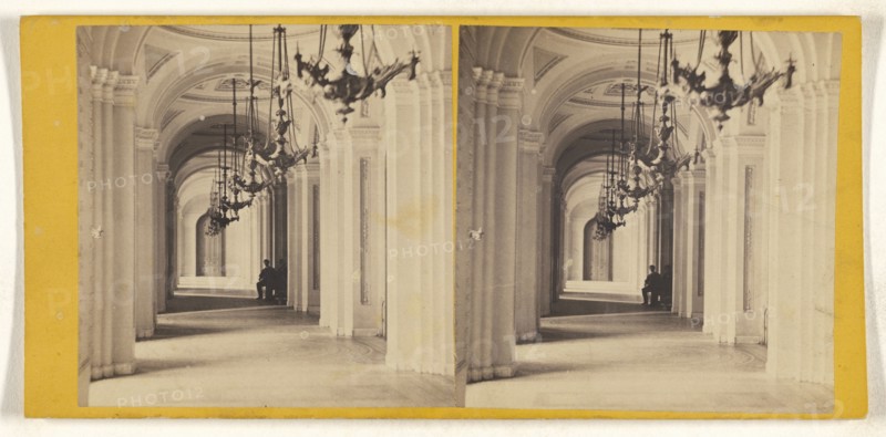 House Corridor, Washington, D.C; American; about 1870; Albumen silver print