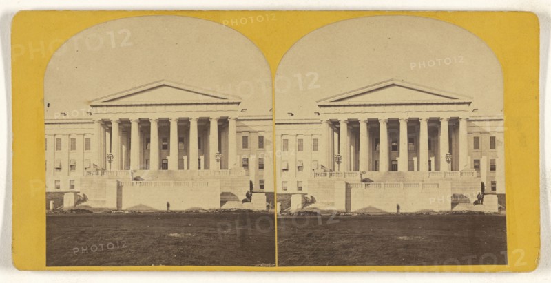 Patent Offices, Washington, D.C; American; about 1870; Albumen silver print