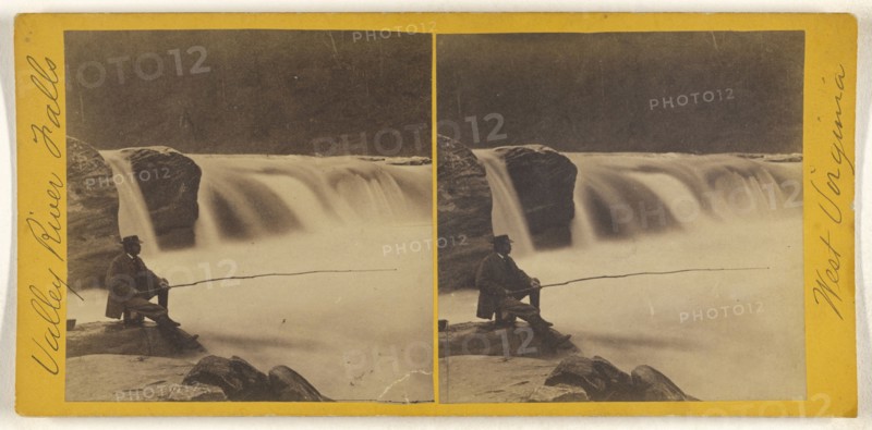 Valley River Falls, West Virginia; American; about 1870; Albumen silver print